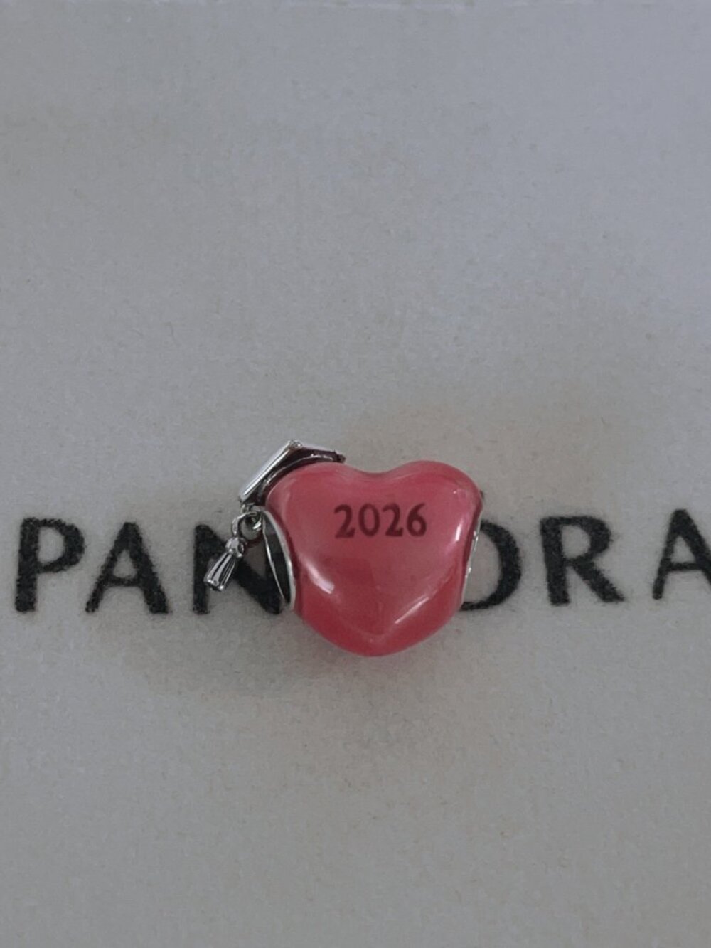 Pandora Graduation 2026 Pink Heart Charm